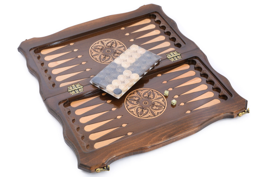 Шахматы + нарды резные "Контргамбит"  50, Harutyunyan купить в Краснодаре