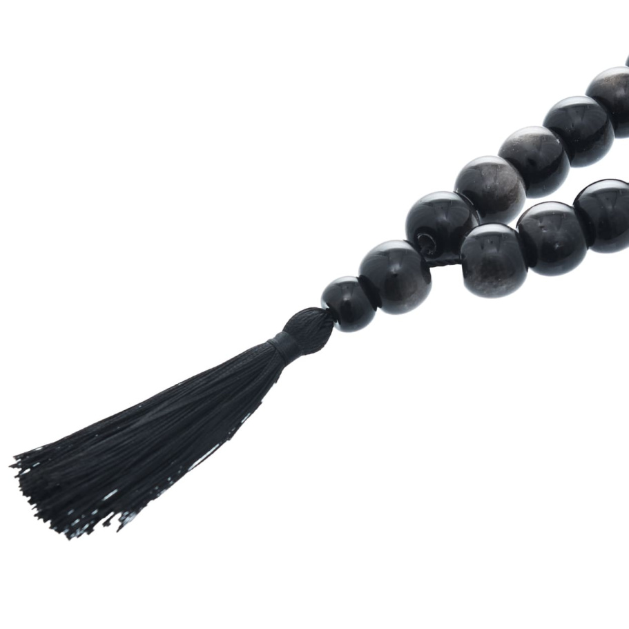 Четки с бусинами "Квестор" черный камень с лунным оттенком, Давыдов С. купить в Краснодаре