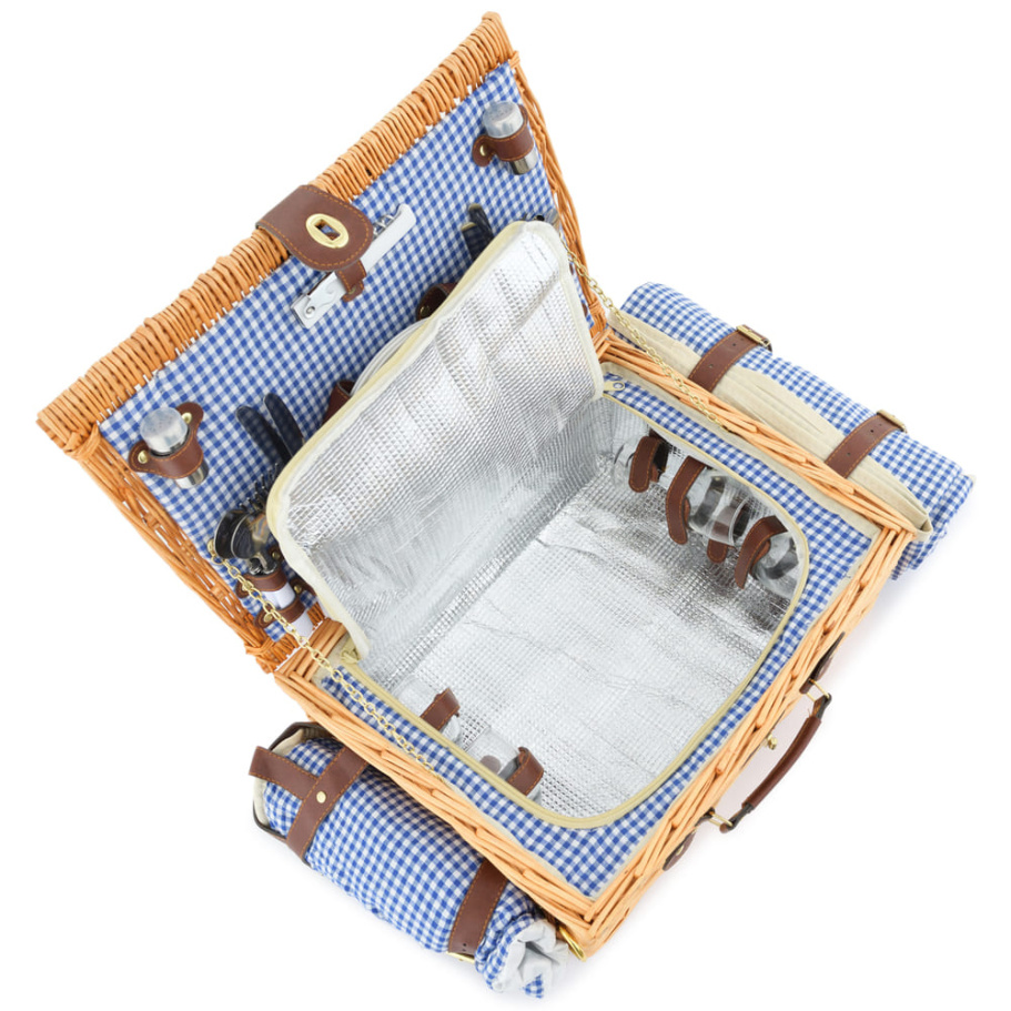Корзина для пикника "Кассандра" (на 4 персоны) с пледом купить в Краснодаре