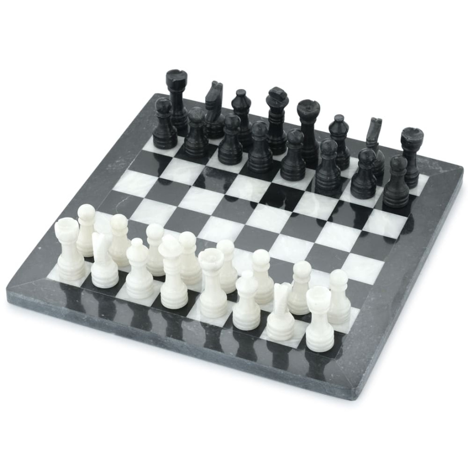 Шахматы из камня "Олимп" мрамор 30