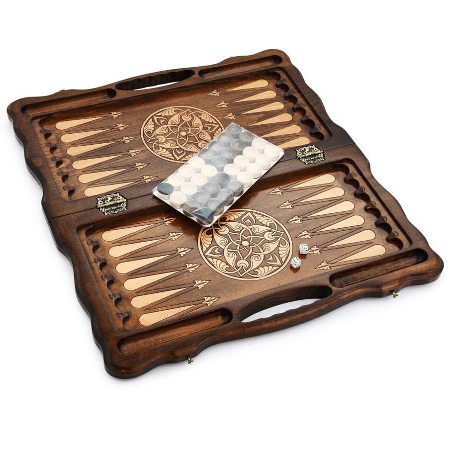 Нарды резные "Циния" средние 50, Harutyunyan купить в Краснодаре