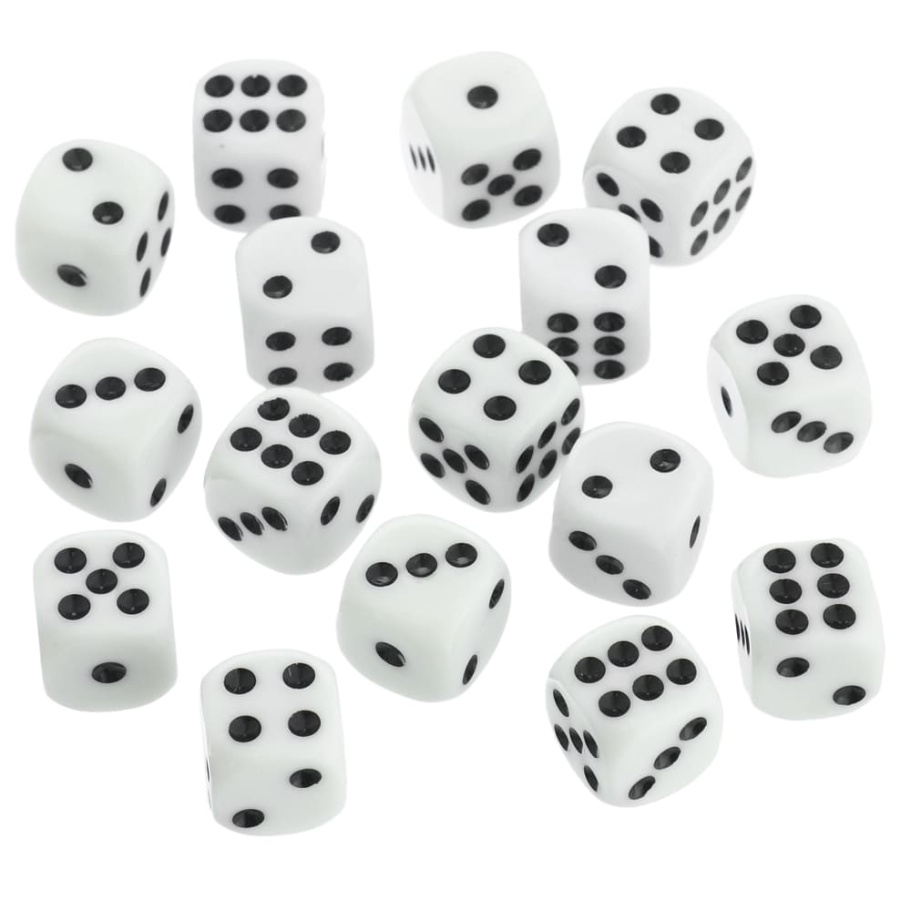 Кости игральные "Стандарт" пластик, белые, 15 мм (2 шт.) купить в Краснодаре