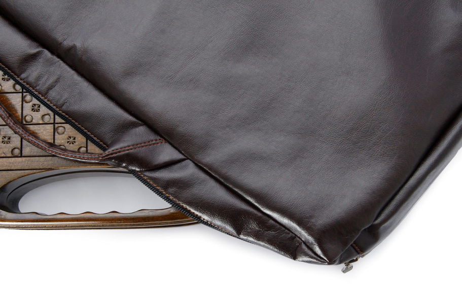 Чехол для средних нард из экокожи коричневые, Sargsyan купить в Краснодаре