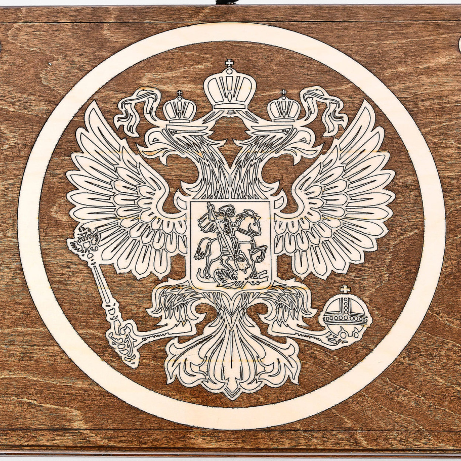 Нарды "Герб России"  большие 60, Harutyunyan купить в Краснодаре