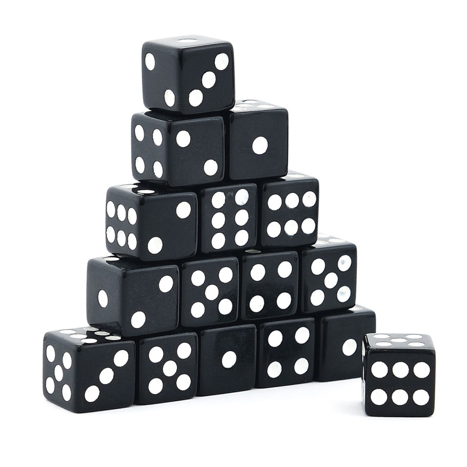 Кости игральные "Классика" пластик, черные, 12 мм (2 шт.) купить в Краснодаре Кости игральные "Классика" пластик, черные, 12 мм (2 шт.) купить в Краснодаре