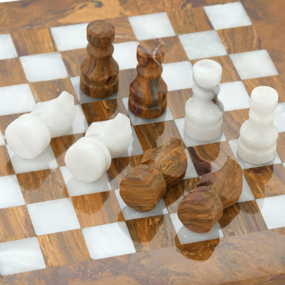 Шахматы из камня "Кирена" мрамор и яшма 20 купить в Краснодаре