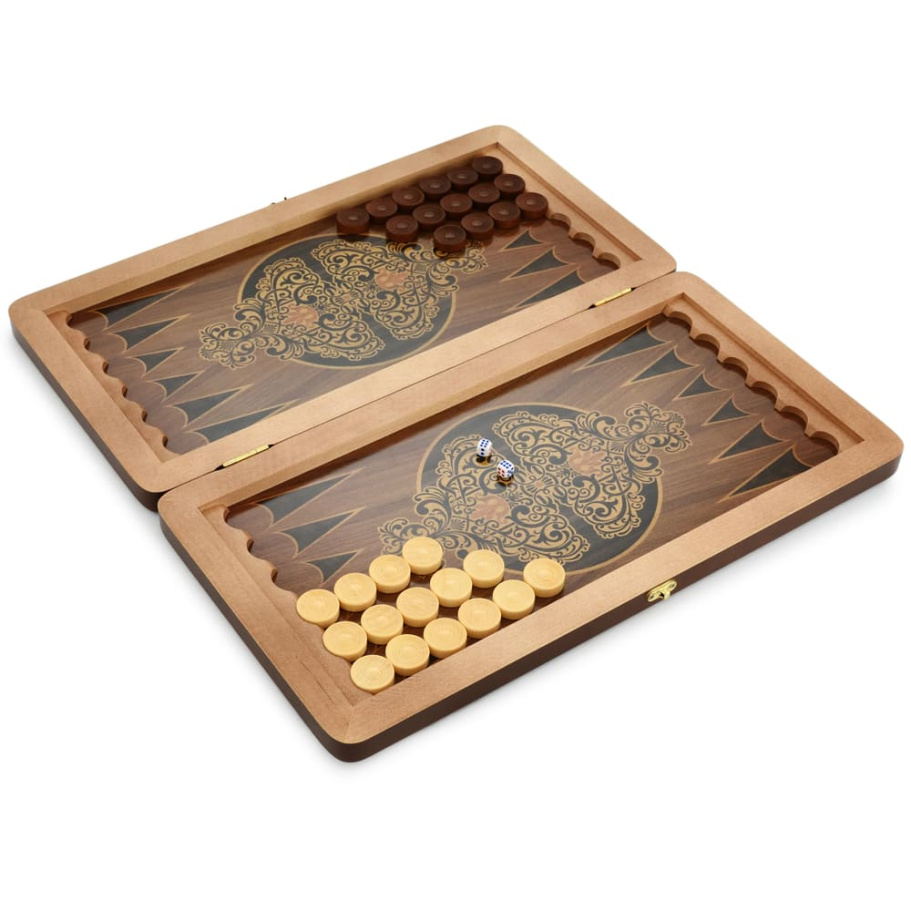 Нарды кожаные Пермские "Золотой крокодил" большие 60 купить в Краснодаре