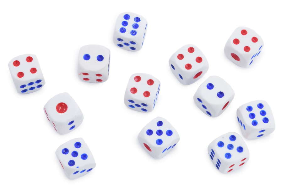 Кости игральные, пластик, белые 18 мм (2 шт), StartTime купить в Краснодаре Кости игральные, пластик, белые 18 мм (2 шт), StartTime купить в Краснодаре