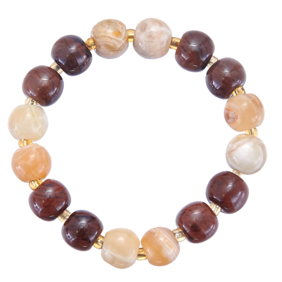 Браслет Эвентус желтый и коричневый камень 1.2 * 20, Давыдов купить в Краснодара