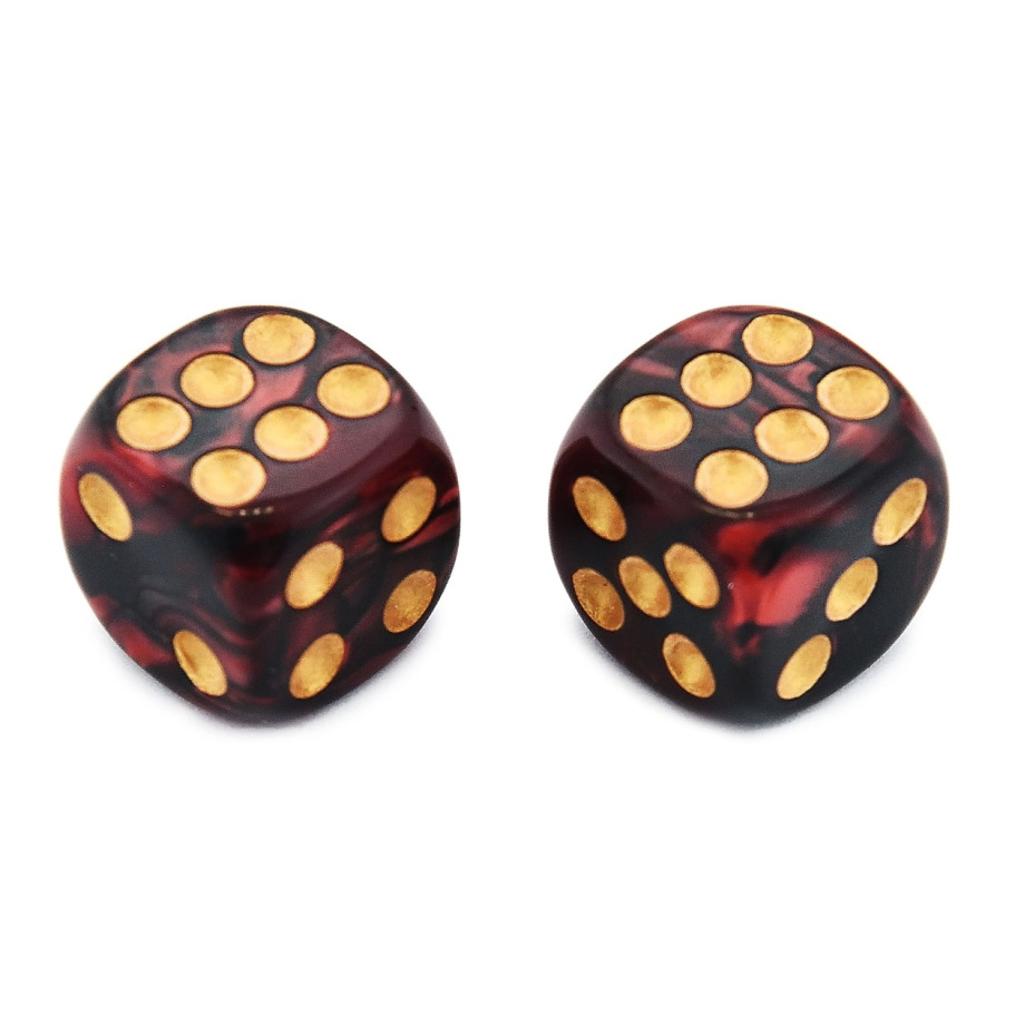 Кости игральные "Флора" акрил, красный, 15 мм (2 шт.) Кости игральные "Флора" акрил, красный, 15 мм (2 шт.)