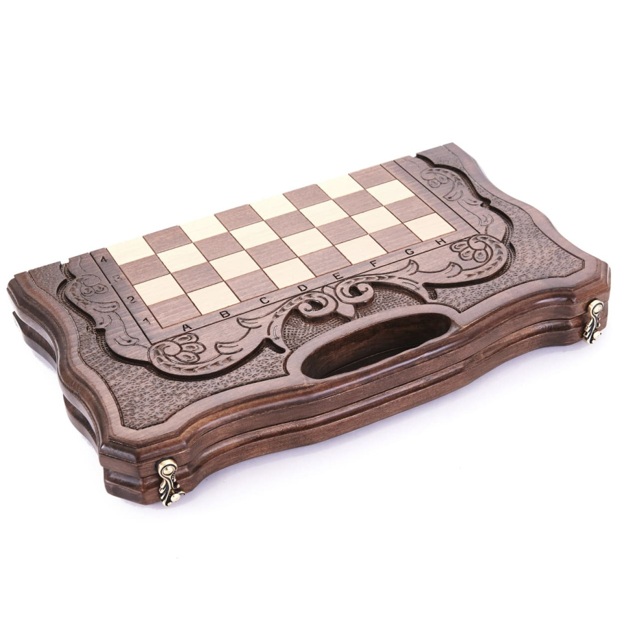 Шахматы + нарды резные "Узор" 40, Harutyunyan купить в Краснодаре