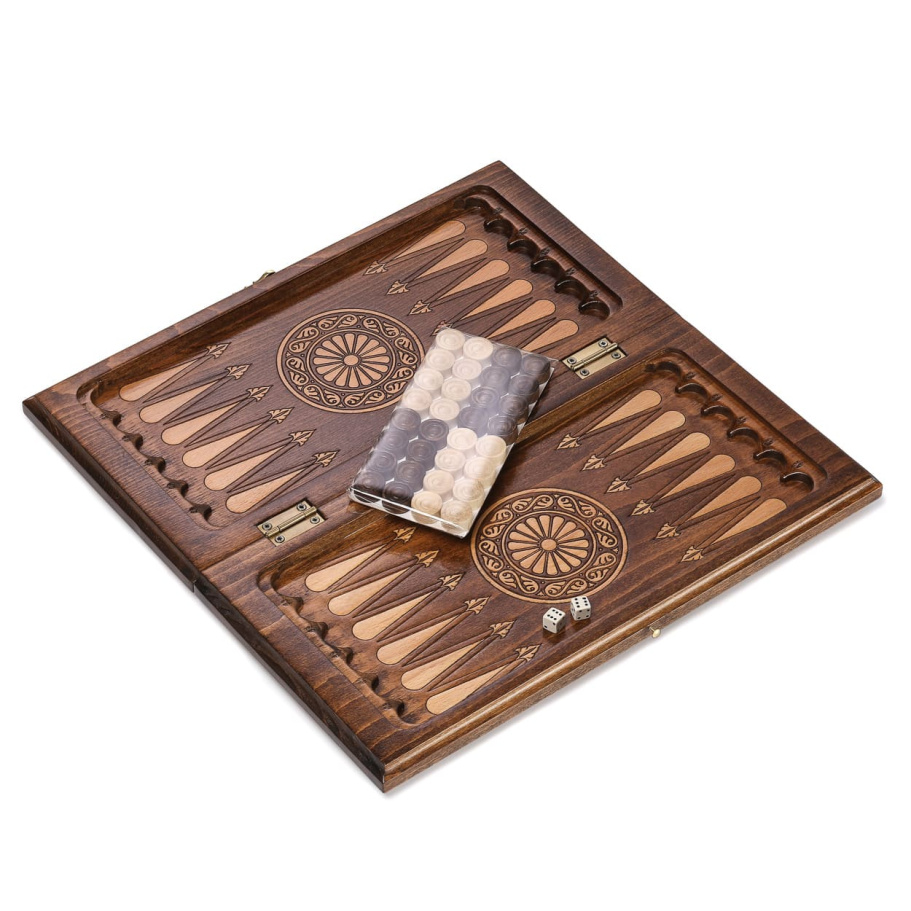 Нарды резные Рэкто "Герб России" малые 40, Harutyunyan купить в Краснодаре