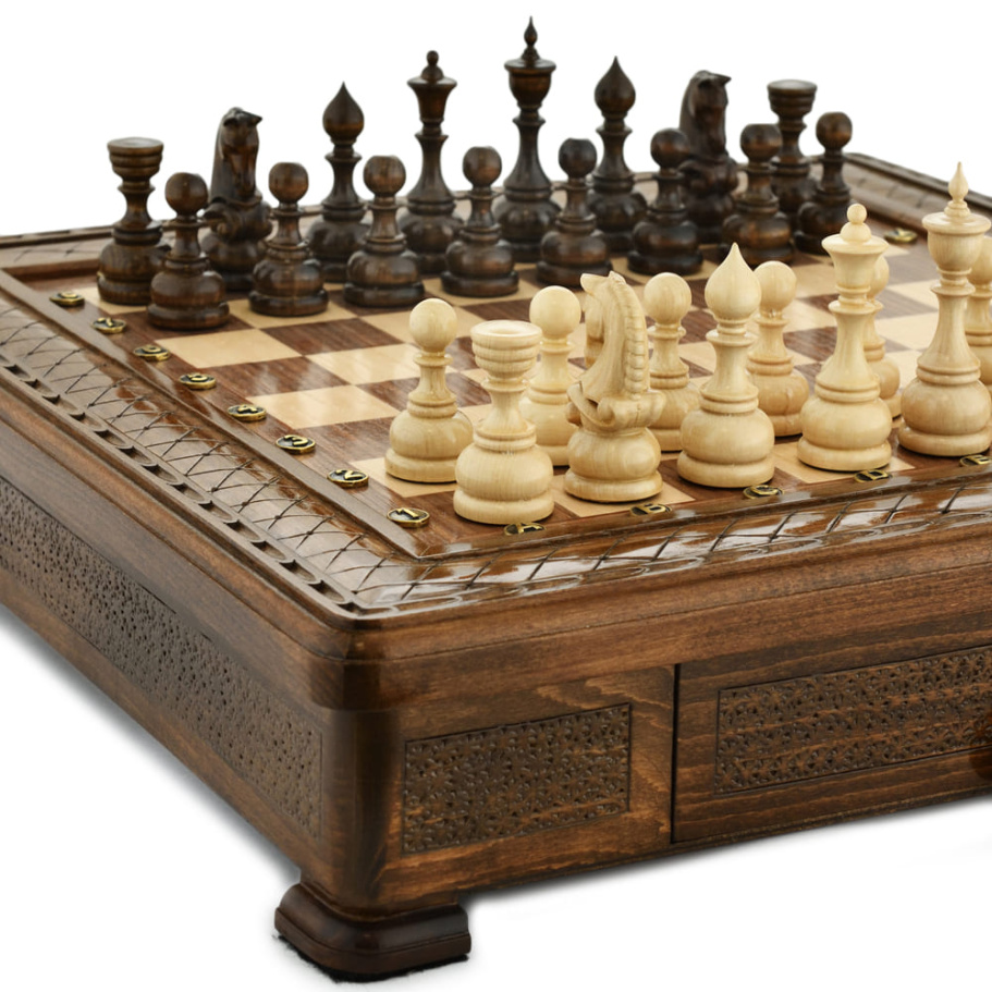 Шахматы резные в ларце "Гранд" 50, Harutyunyan купить в Краснодаре
