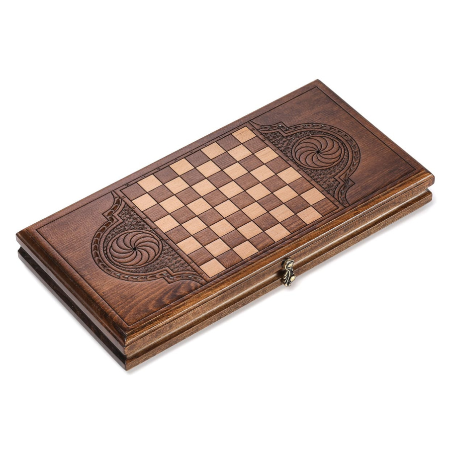 Нарды резные Рэкто "Герб России" малые 40, Harutyunyan купить в Краснодаре