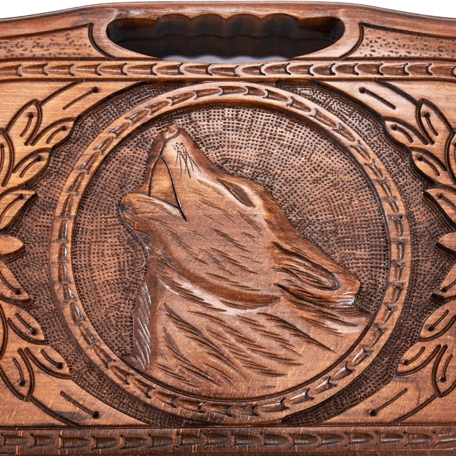 Нарды резные "Волк" средние 50, Harutyunyan купить в Краснодаре