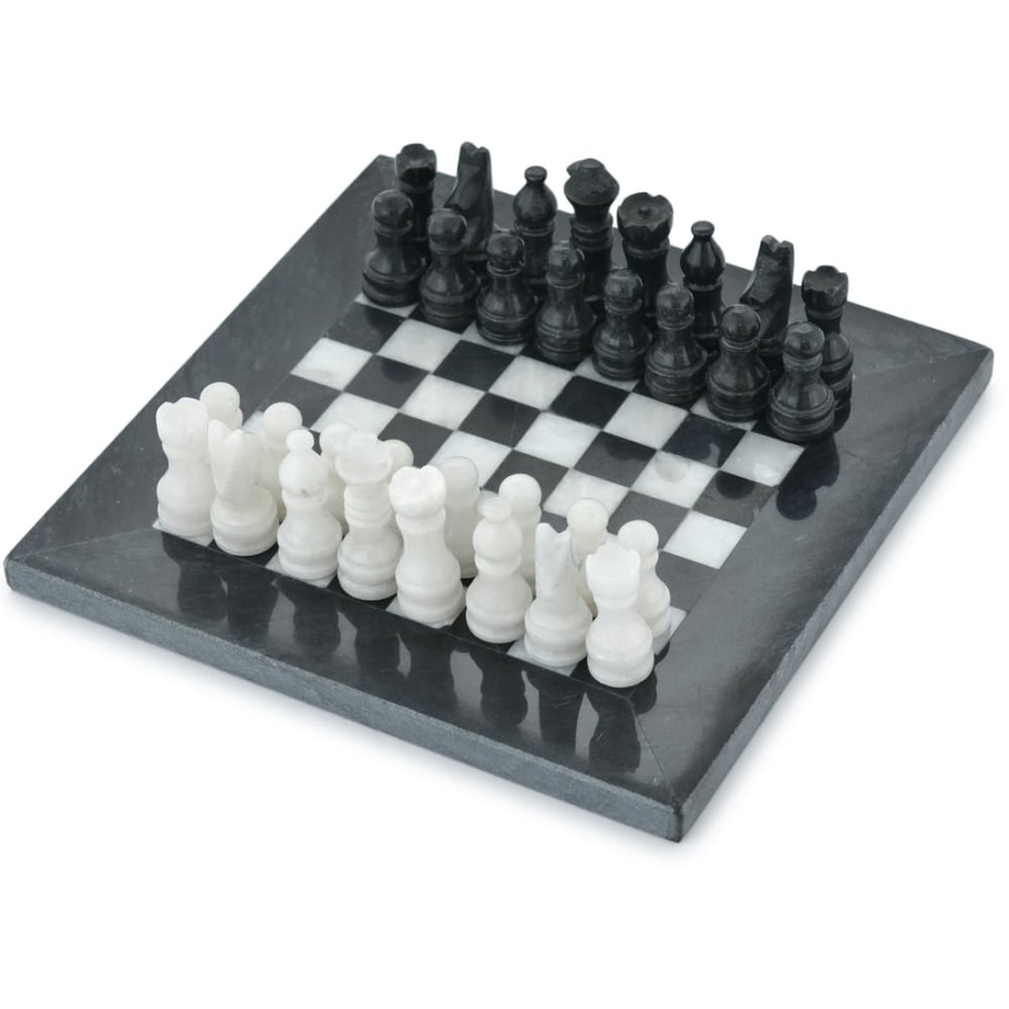 Шахматы из камня "Олимп" мрамор 20