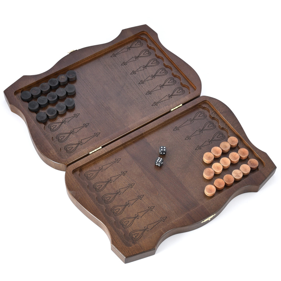 Нарды резные Ивановские мини "Витязь" 35, WoodG купить в Краснодаре