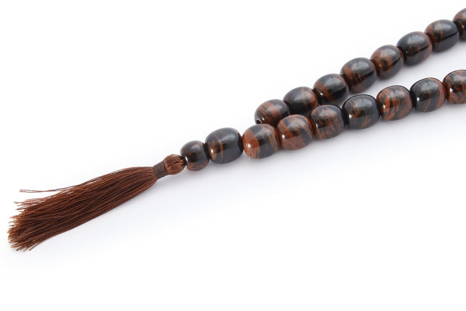 Четки с бусинами "Воин" коричневый камень, Давыдов С. купить в Краснодаре