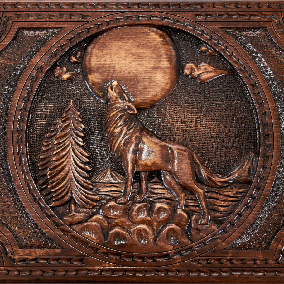 Нарды резные "Ночной волк" большие 60, Harutyunyan купить в Краснодаре