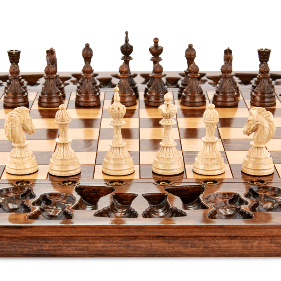 Шахматы резные "Эпопея" большие, 60 купить в Краснодаре