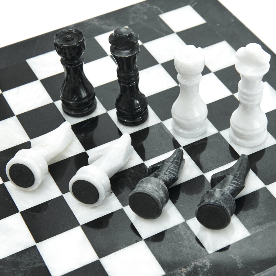 Шахматы из камня "Карфаген" мрамор 30 купить в Краснодаре