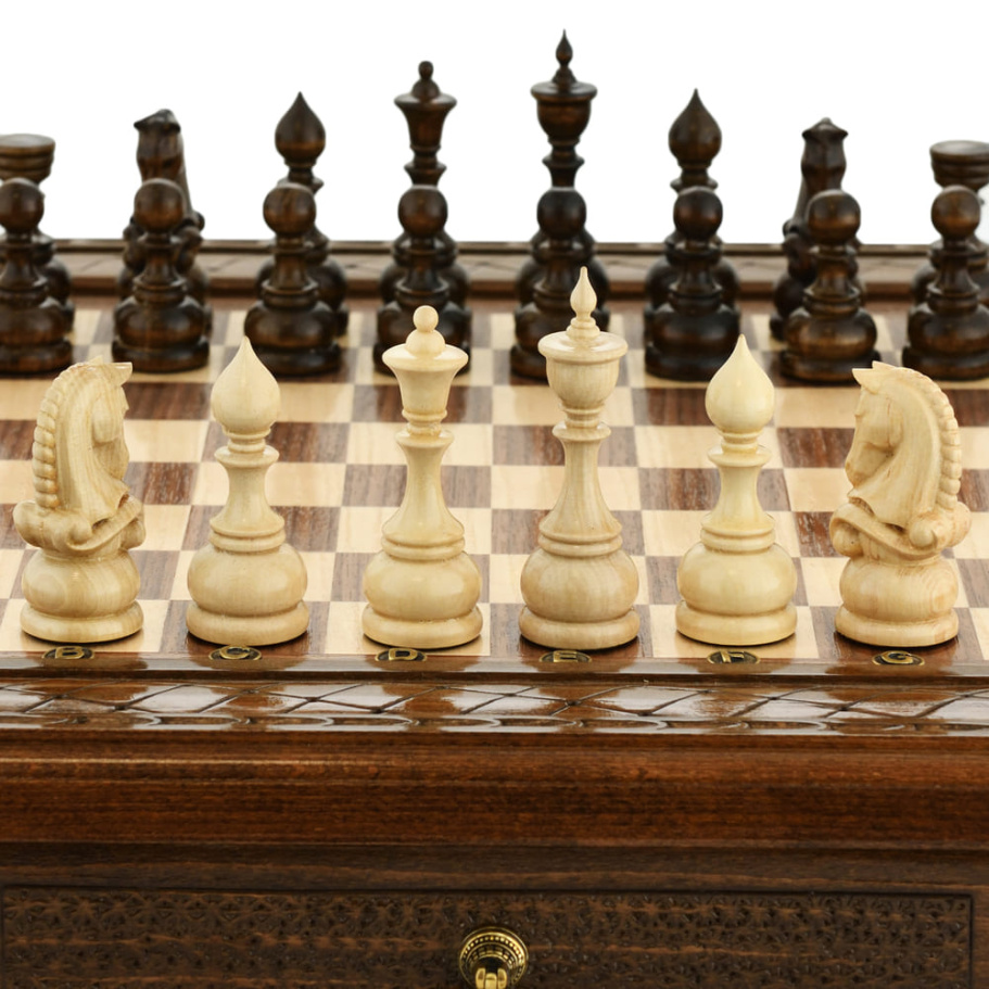 Шахматы резные в ларце "Гранд" 50, Harutyunyan купить в Краснодаре