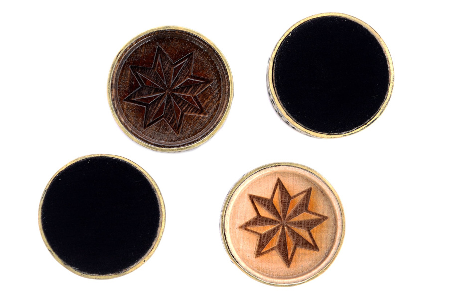 Набор фишек для нард "Звезда" с бронзой, 29 мм, Harutyunyan купить в Краснодаре