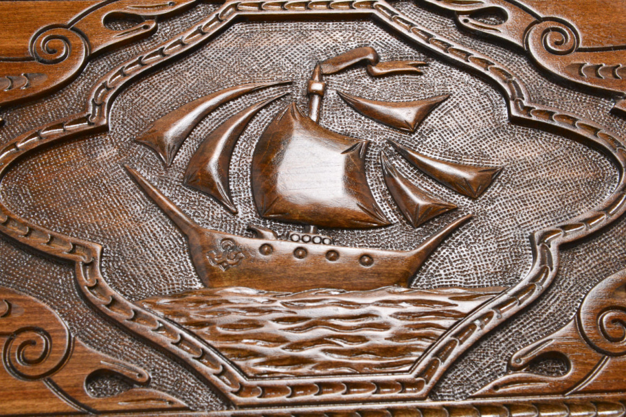 Нарды резные "Веселый Парус"  большие 60, Harutyunyan купить в Краснодаре