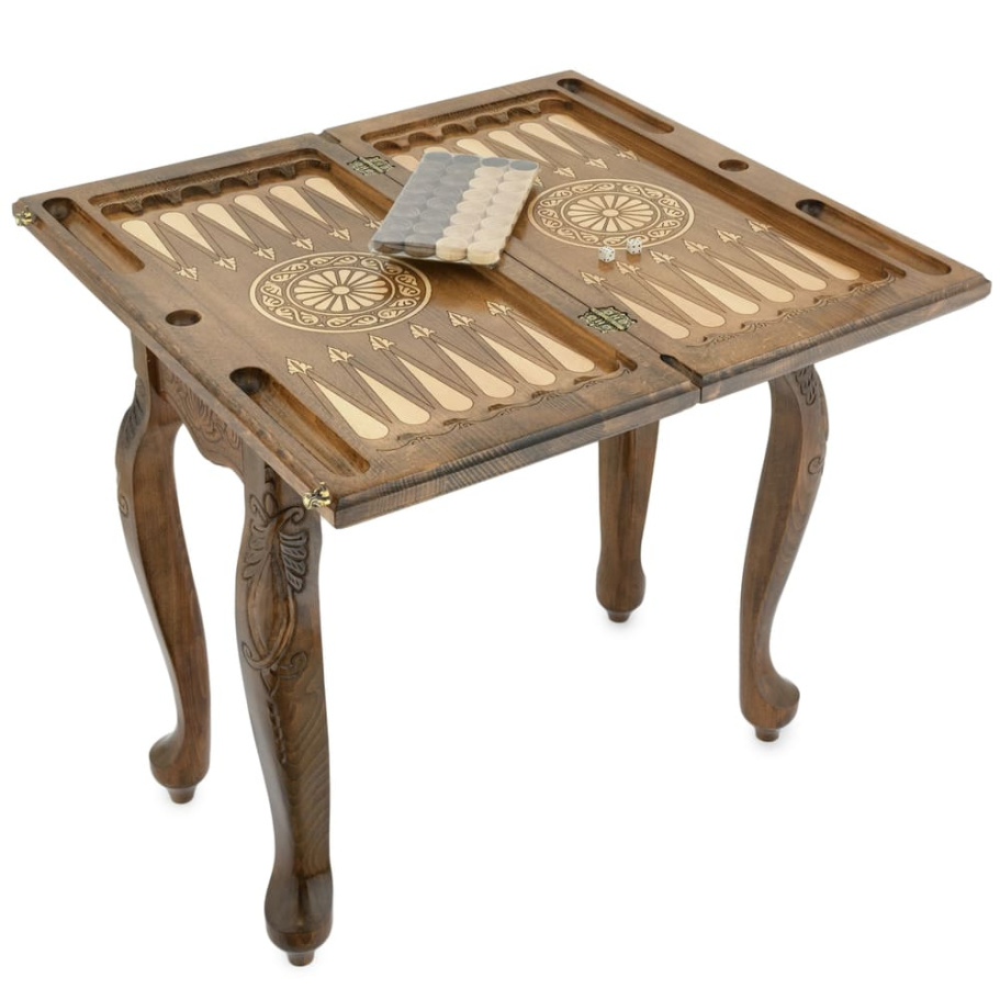 Стол ломберный Шахматы + Нарды резные "Эспада" 60, Harutyunyan купить в Краснодаре