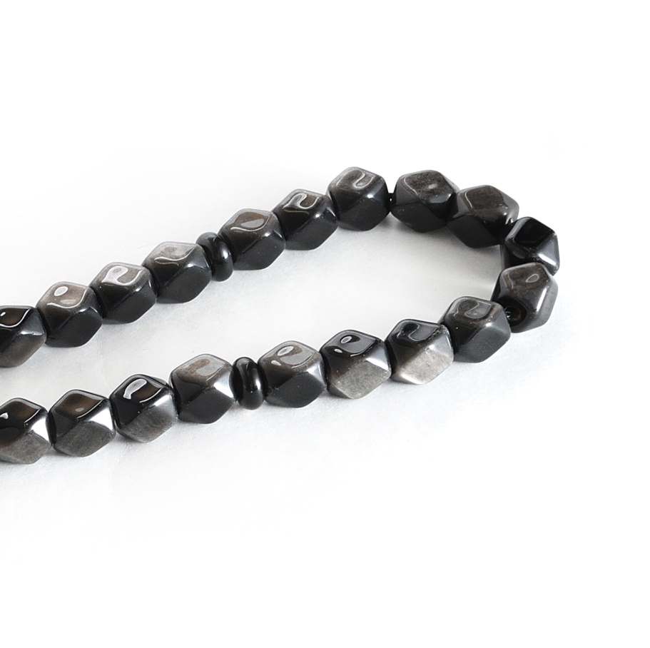 Четки граненые "Удача" черный камень с лунным оттенком, Давыдов С. купить в Краснодаре