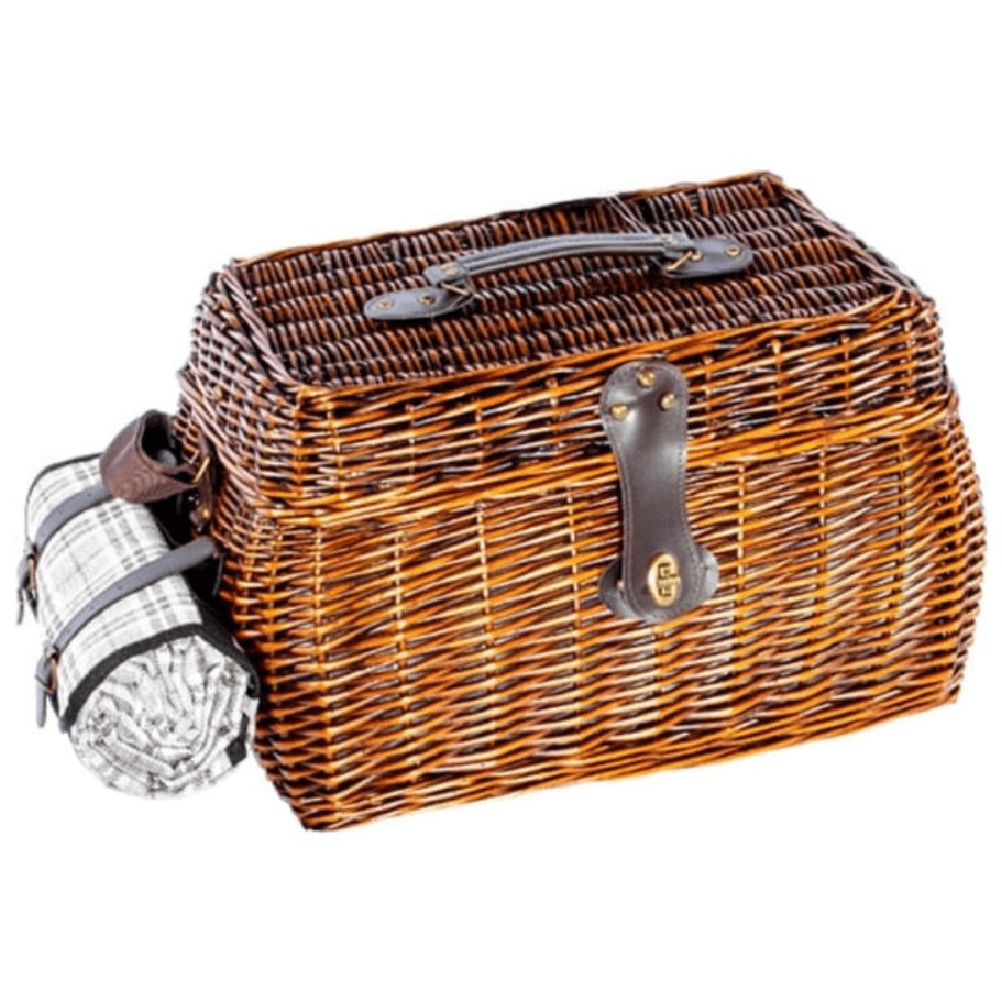 Корзина для пикника Рассвет (на 4 персоны) с пледом купить в Краснодаре