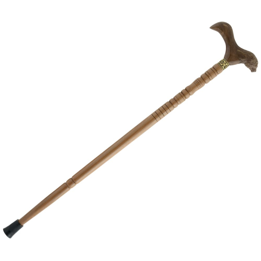 Трость резная опорная Лев, орех купить в Краснодаре