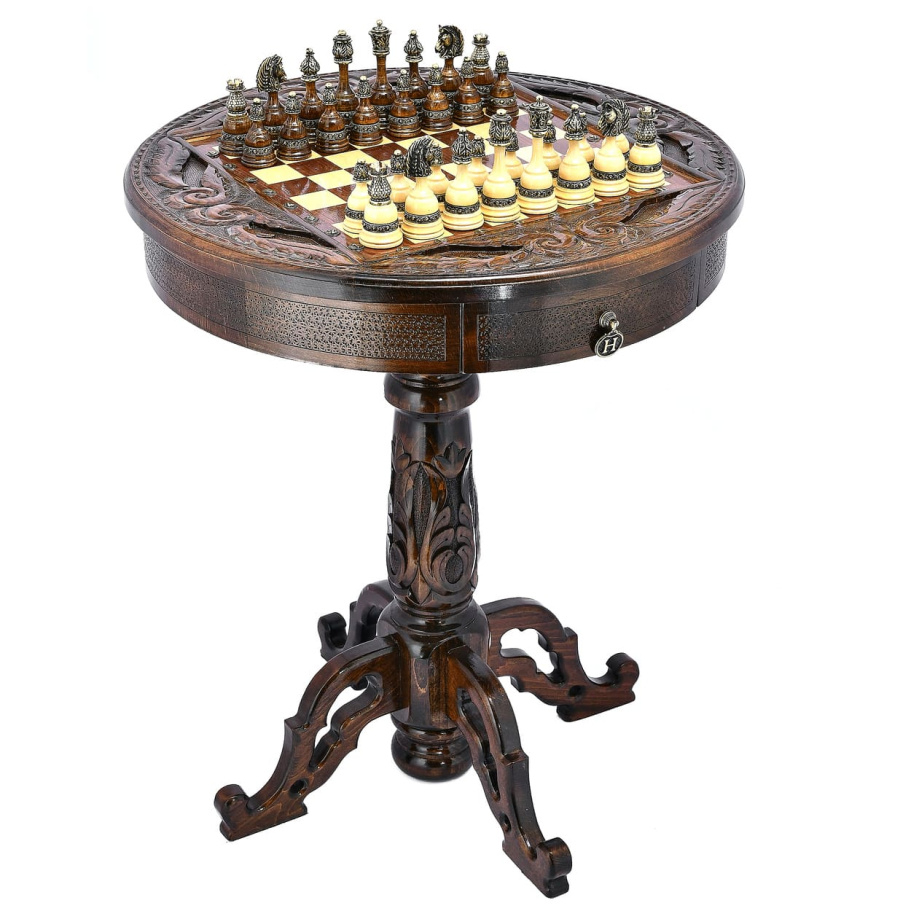 Стол ломберный Шахматы резные "Эксцельсиор" 60, Harutyunyan