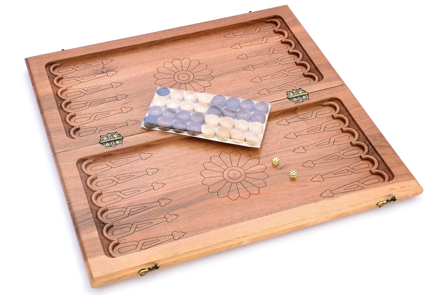 Нарды резные Коллаборация "Гектор" большие 60, Безумец купить в Краснодаре