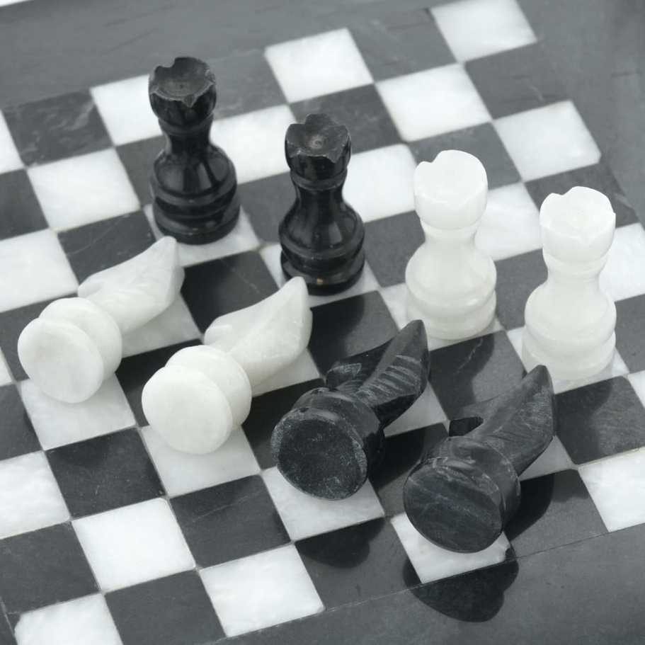Шахматы из камня "Олимп" мрамор 20 купить в Краснодаре