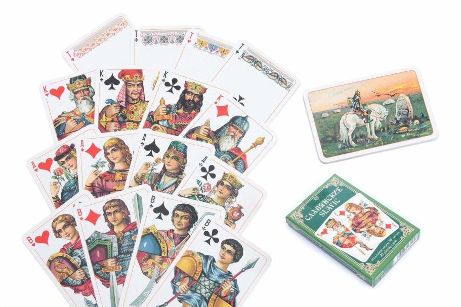 Карты игральные "Славянские" зеленая рубашка, 36 карт купить в Краснодаре