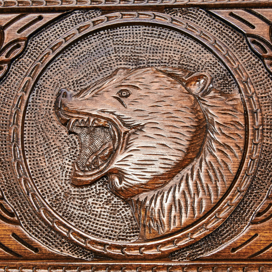 Нарды резные "Оскал Медведя" средние 50, Harutyunyan купить в Краснодаре