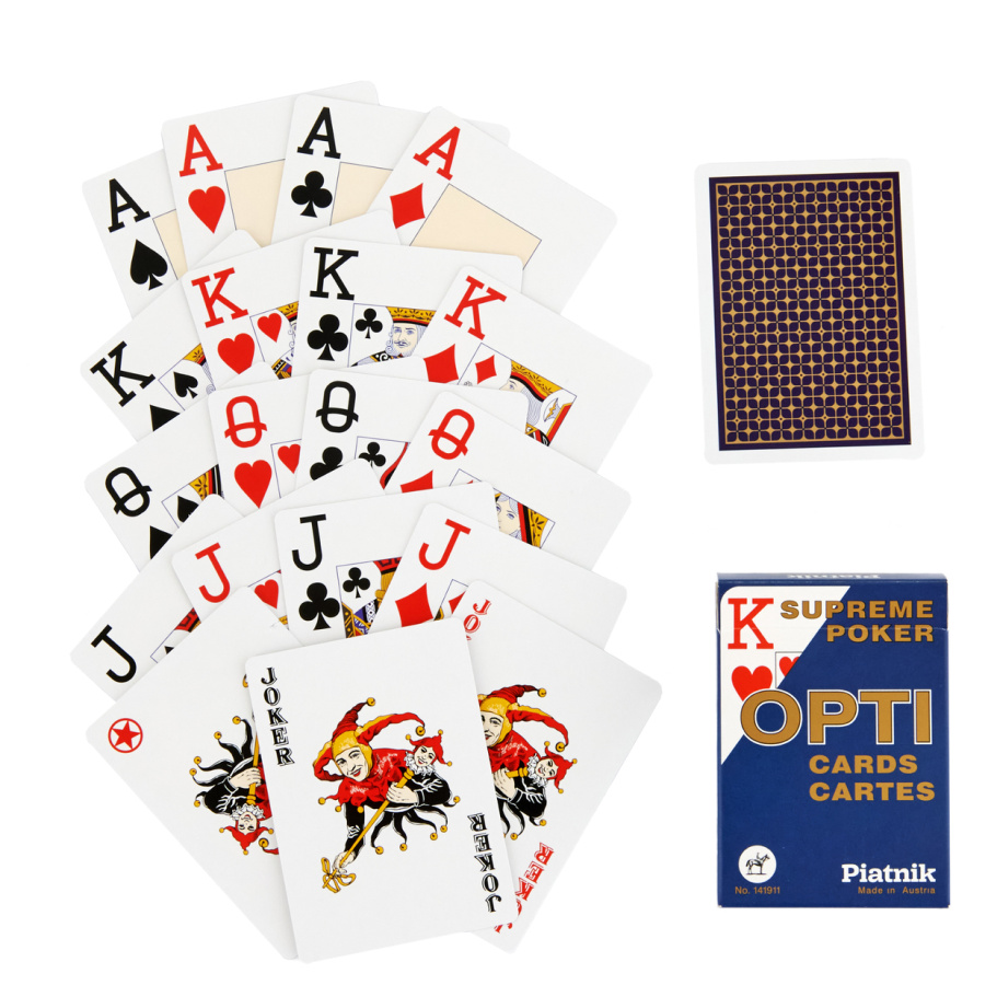 Карты игральные "Опти Покер" синяя рубашка, 55 карт купить в Краснодаре