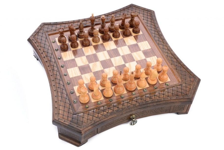 Шахматы резные в ларце "Гарант" 50, Harutyunyan