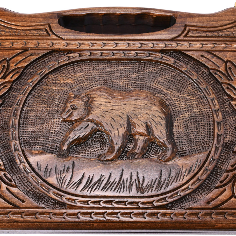 Нарды резные "Медведь"  средние 50, Harutyunyan купить в Краснодаре