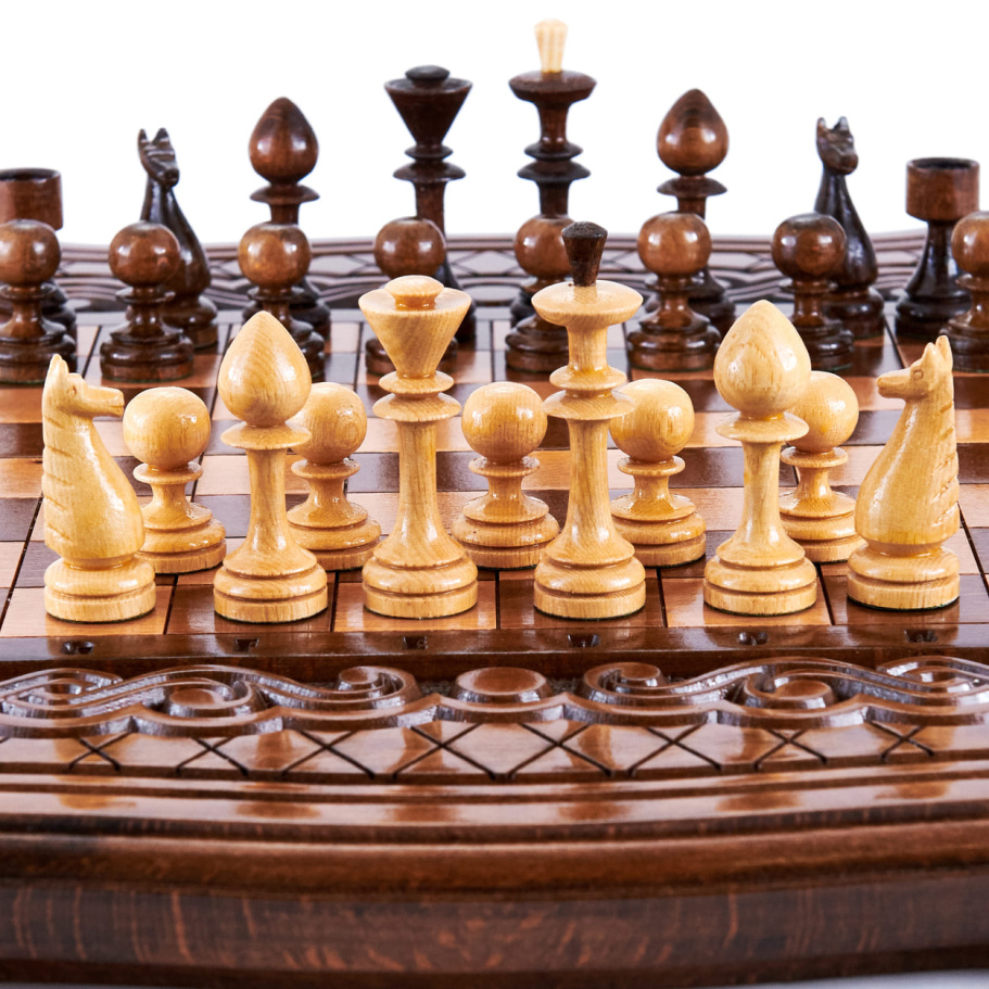Шахматы + нарды резные "Бриз" 40, Harutyunyan купить в Краснодаре