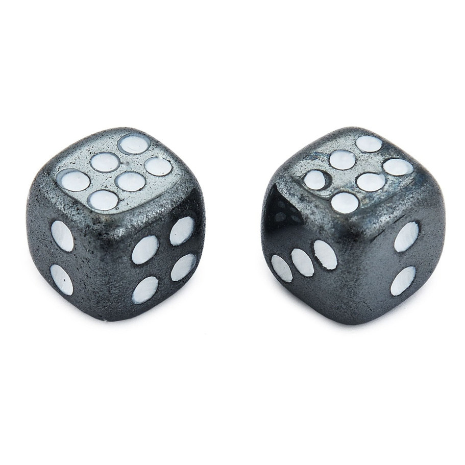 Кости игральные "Гамма" камень, серый, 15 мм (2 шт.) Кости игральные "Гамма" камень, серый, 15 мм (2 шт.)