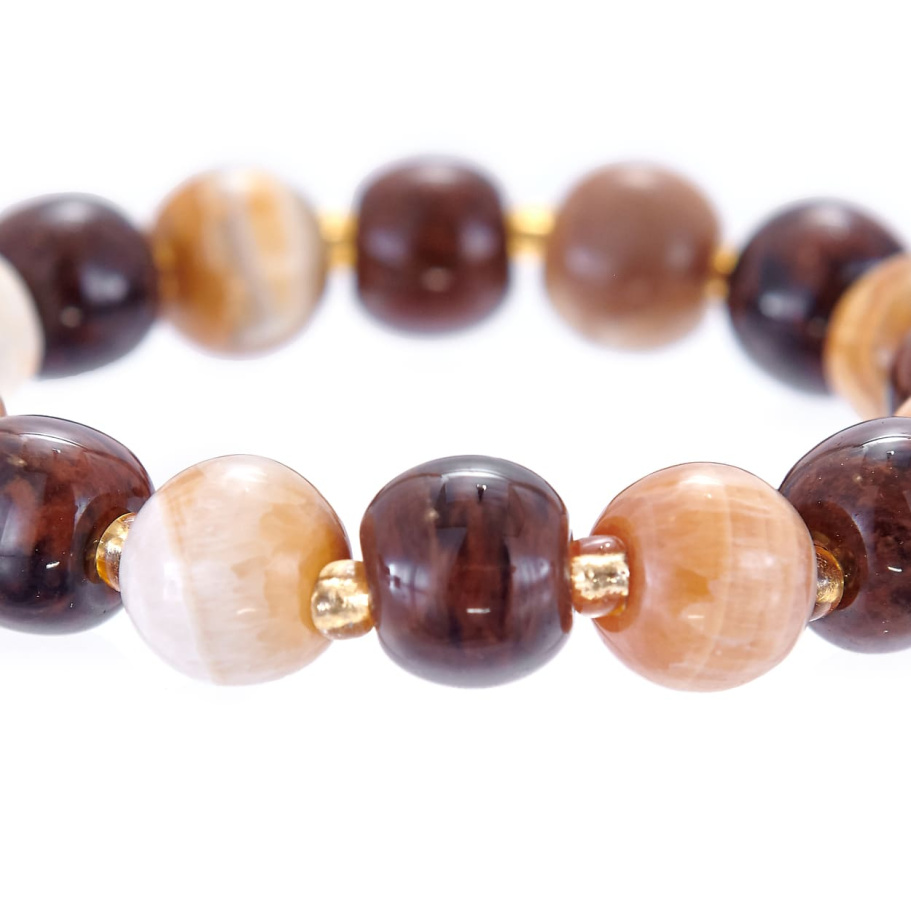 Браслет Аристей желтый и коричневый камень 1.2 * 20, Давыдов купить в Краснодара