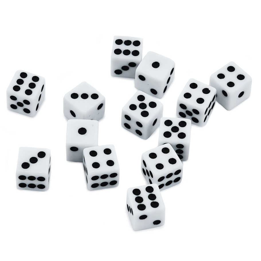 Кости игральные "Классика" пластик, белые, 10 мм (2 шт.) купить в Краснодаре Кости игральные "Классика" пластик, белые, 10 мм (2 шт.) купить в Краснодаре