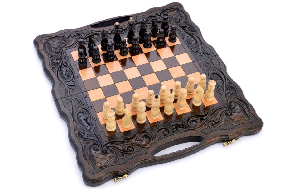 Шахматы + нарды резные "Королевские" 50, Harutyunyan