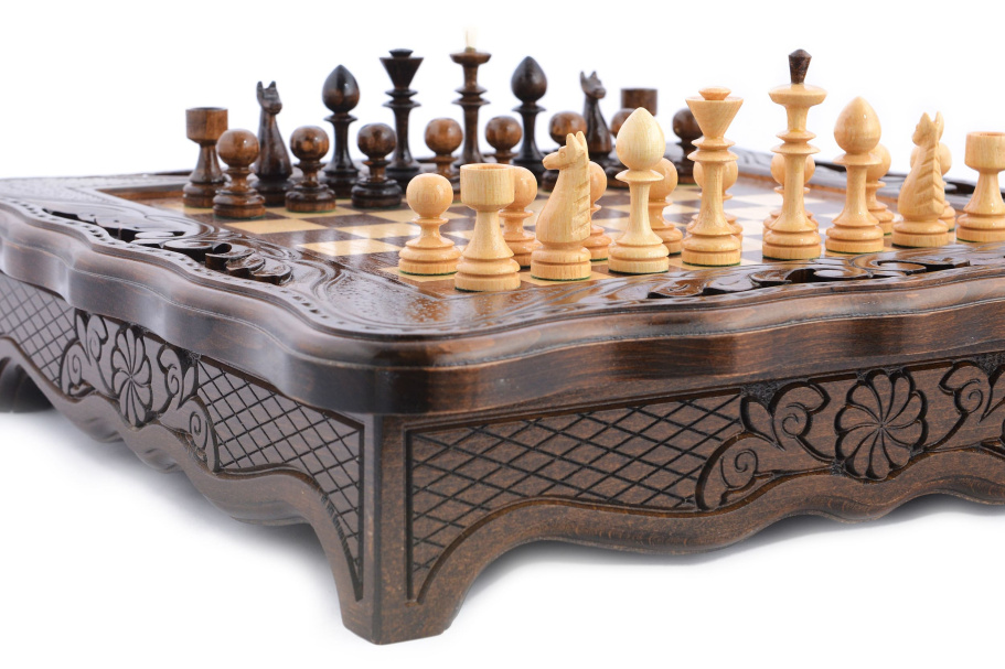 Шахматы резные в ларце "Гандикап" 40, Harutyunyan купить в Краснодаре