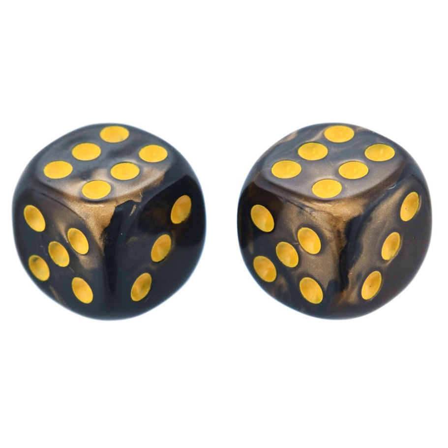 Кости игральные "Флора" акрил, желтый, 12 мм (2 шт.) Кости игральные "Флора" акрил, желтый, 12 мм (2 шт.)