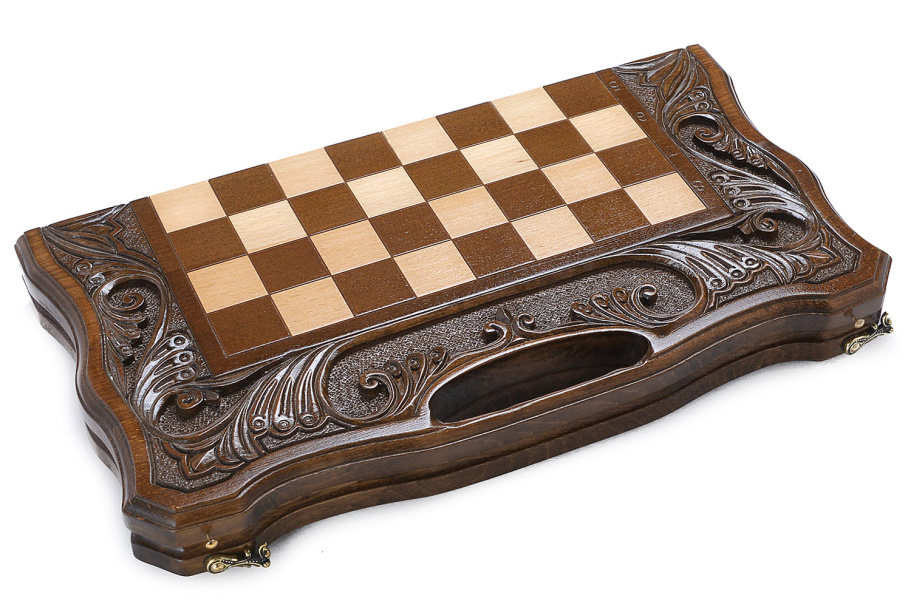 Шахматы + нарды резные "Фетис"  40, Harutyunyan купить в Краснодаре