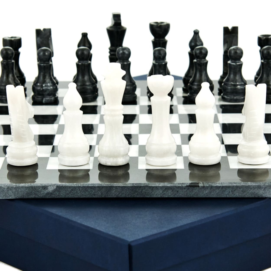 Шахматы каменные "Карфаген" мрамор 40 купить в Краснодаре