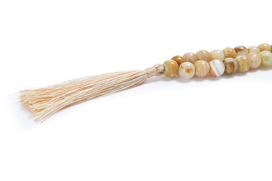 Четки Мусульманские "Мухаммед" желтый камень 108 звеньев, Давыдов С. купить в Краснодаре